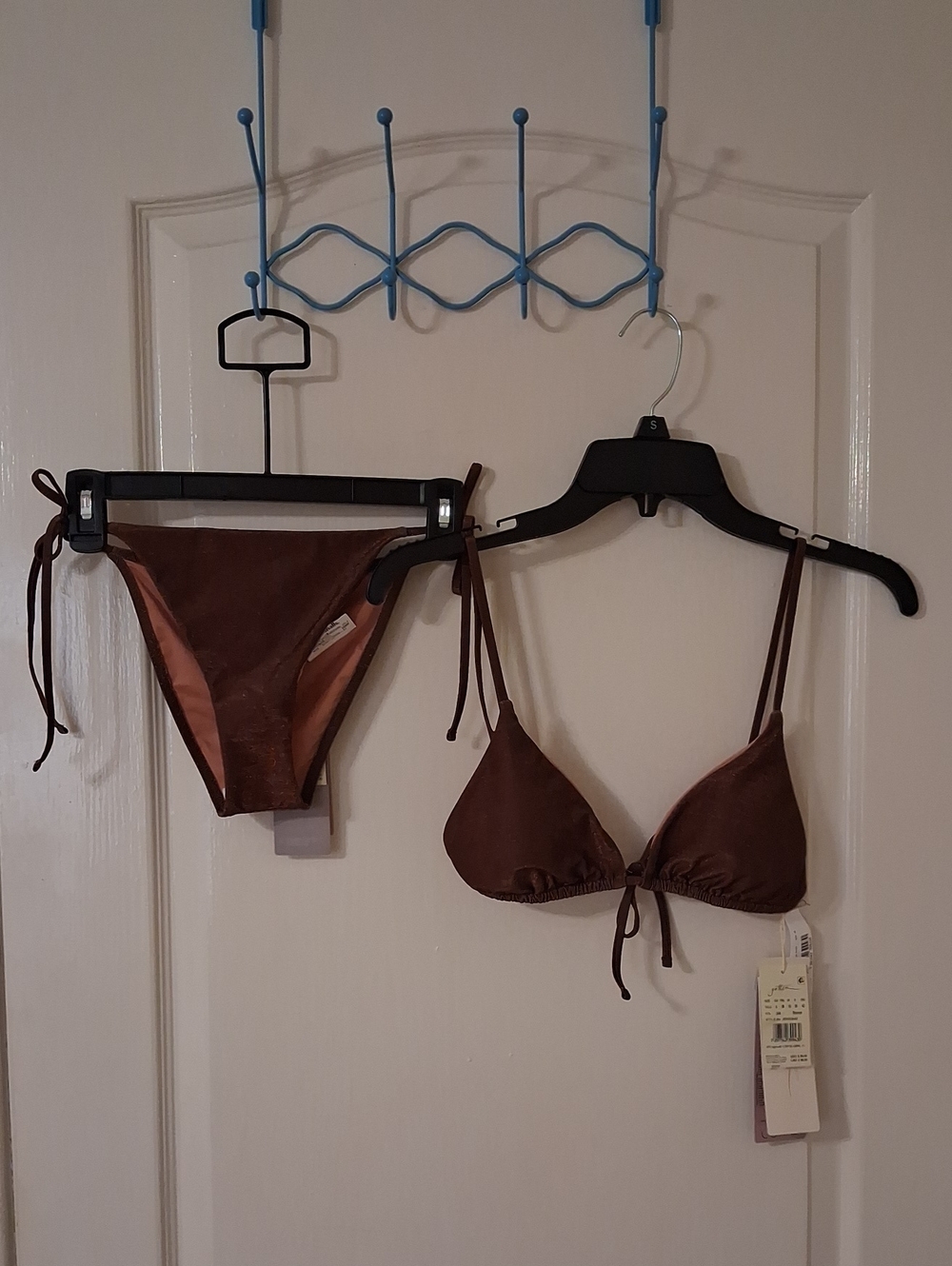NWT Gottex Brown Tie-Side Bikini with Triangle Top